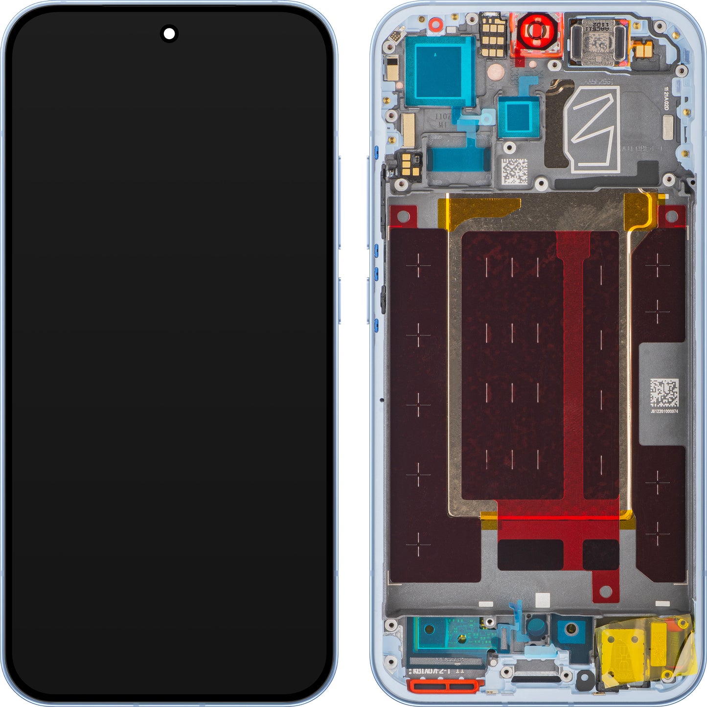 Display cu Touchscreen Oppo Reno15 Pro Mini / Reno15 Pro, cu Rama, Albastru (Aurora Blue), Service Pack 621029000776