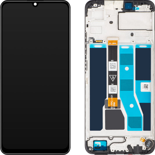 Display cu Touchscreen Realme C53, cu Rama, Negru (Mighty Black), Swap 621029000039