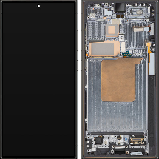 Display cu Touchscreen Samsung Galaxy S24 Ultra S928, cu Rama, Negru (Titanium Black), Service Pack GH82-33396B