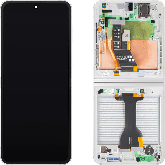 Display cu Touchscreen Samsung Galaxy Z Flip6 F741, cu Rama, Sub Inner, Alb, Service Pack GH82-35014F