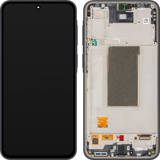 Display cu Touchscreen Samsung Galaxy A37 5G, cu Rama, Negru (Awesome Charcoal), Service Pack GH82-39232A