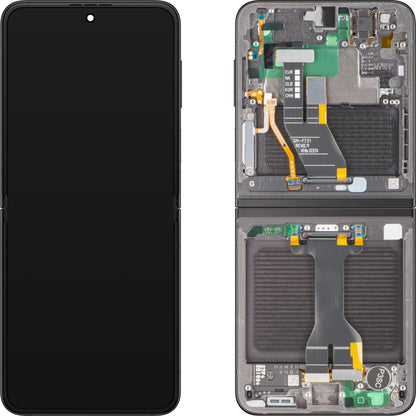 Display cu Touchscreen Samsung Galaxy Z Flip5 F731, cu Rama, Sub Inner, Gri, Service Pack GH82-31827E