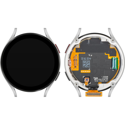 Display cu Touchscreen Samsung Galaxy Watch5 44mm, cu Rama, Versiune LTE, Argintiu, Service Pack GH82-30043C