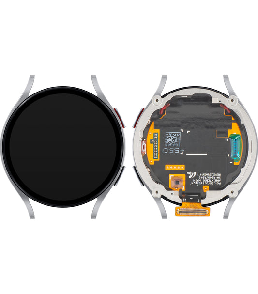 Display cu Touchscreen Samsung Galaxy Watch6 44mm, cu Rama, Versiune BT, Argintiu, Service Pack GH97-28837C