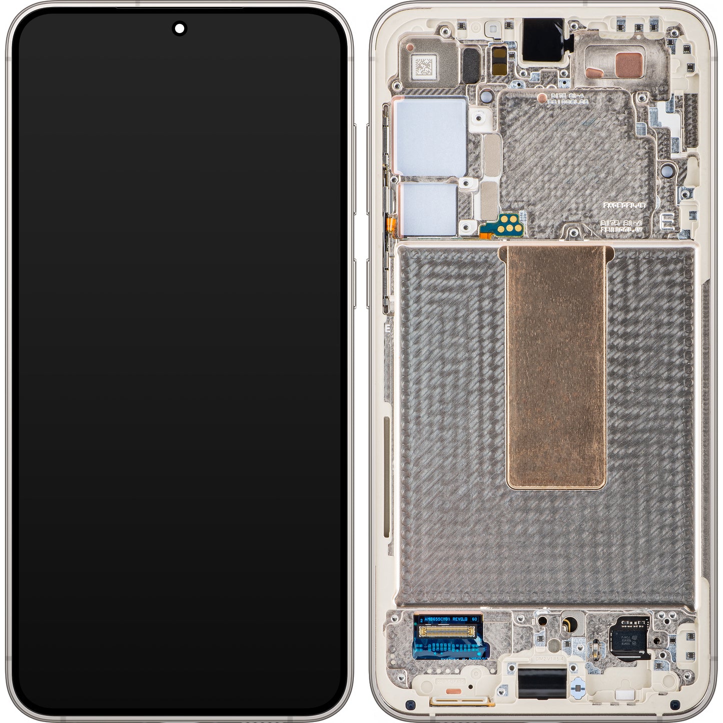Display cu Touchscreen Samsung Galaxy S23+ S916, cu Rama, Alb (Cream), Service Pack GH82-30476B