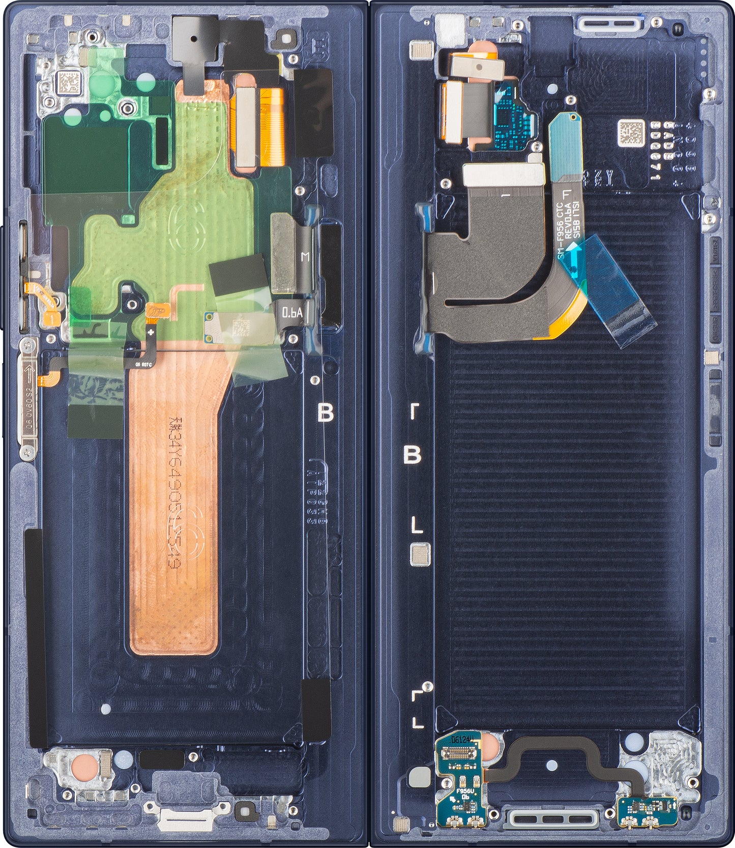 Display cu Touchscreen Samsung Galaxy Z Fold6 F956, cu Rama, Sub Inner, Bleumarin (Navy), Service Pack GH82-35042C