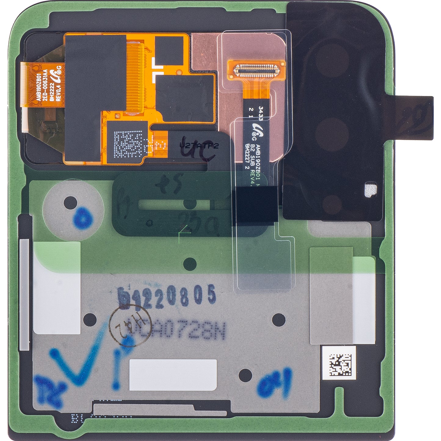 Display cu Touchscreen Samsung Galaxy Z Flip4 F721, Sub Outer, Gri (Graphite), Service Pack GH97-27947A