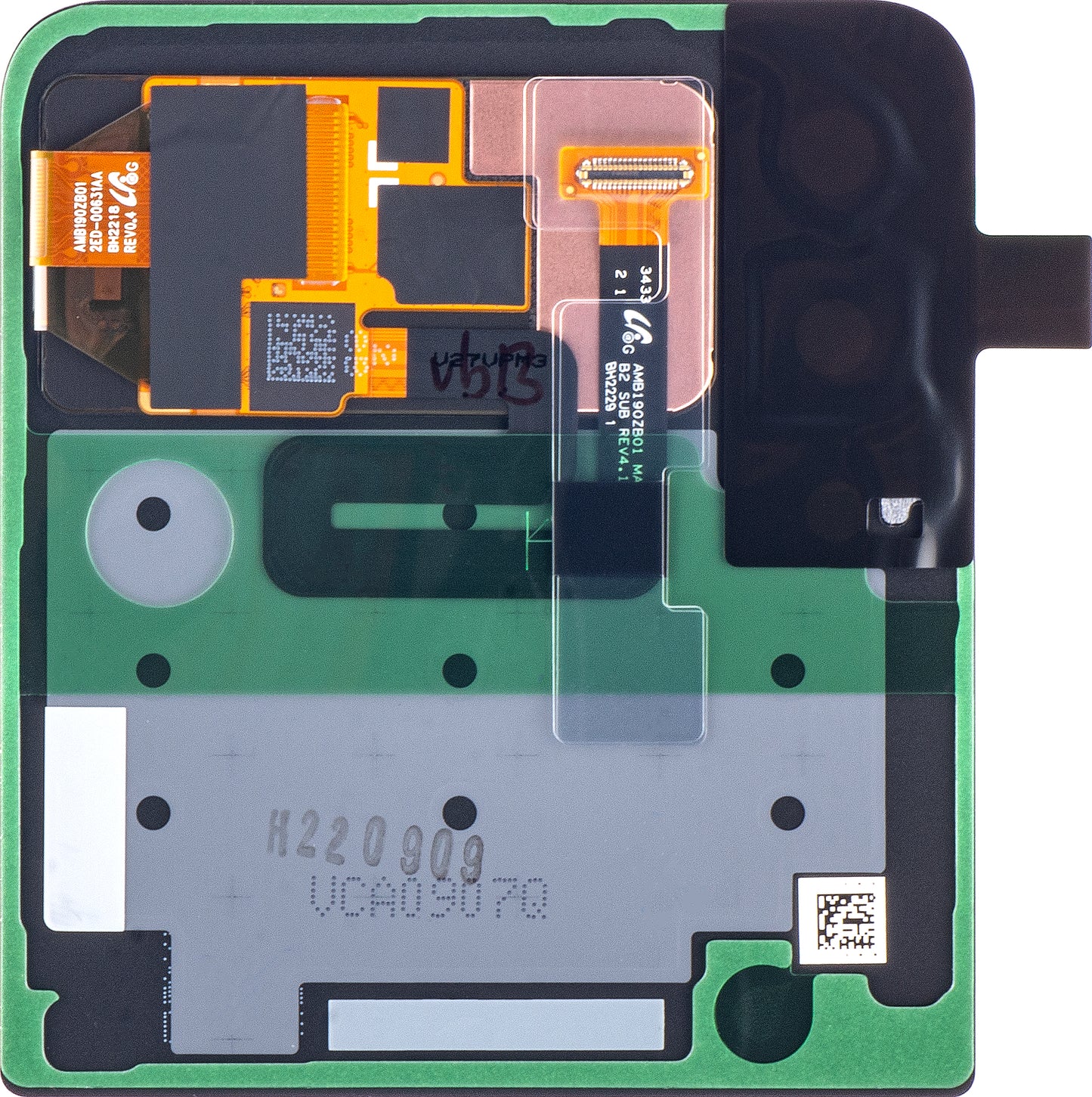 Display cu Touchscreen Samsung Galaxy Z Flip3 5G F711, Sub Outer, Negru (Bespoke), Service Pack GH97-27031A