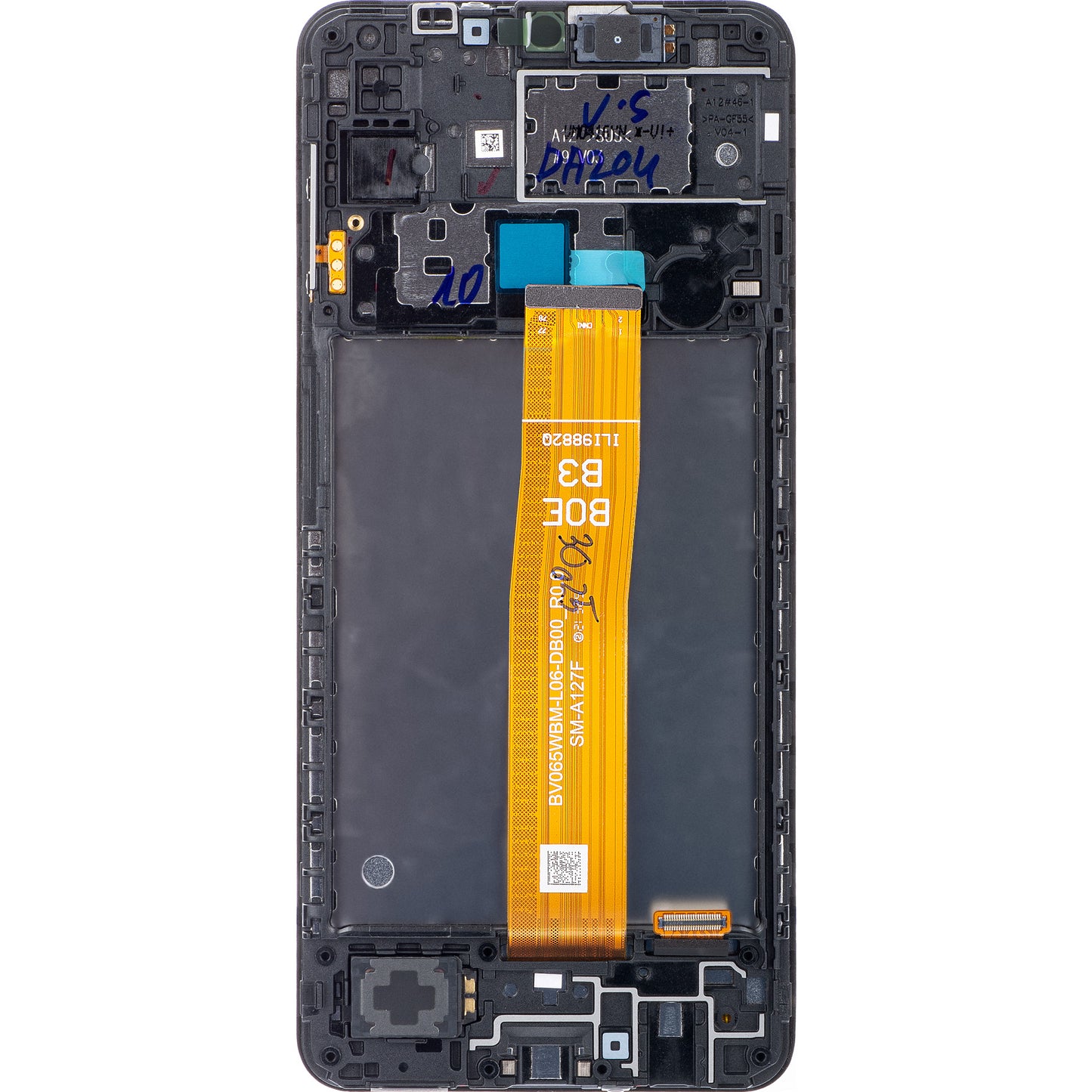 Display cu Touchscreen Samsung Galaxy A12 Nacho A127, cu Rama, Negru, Resigilat GH82-26486A