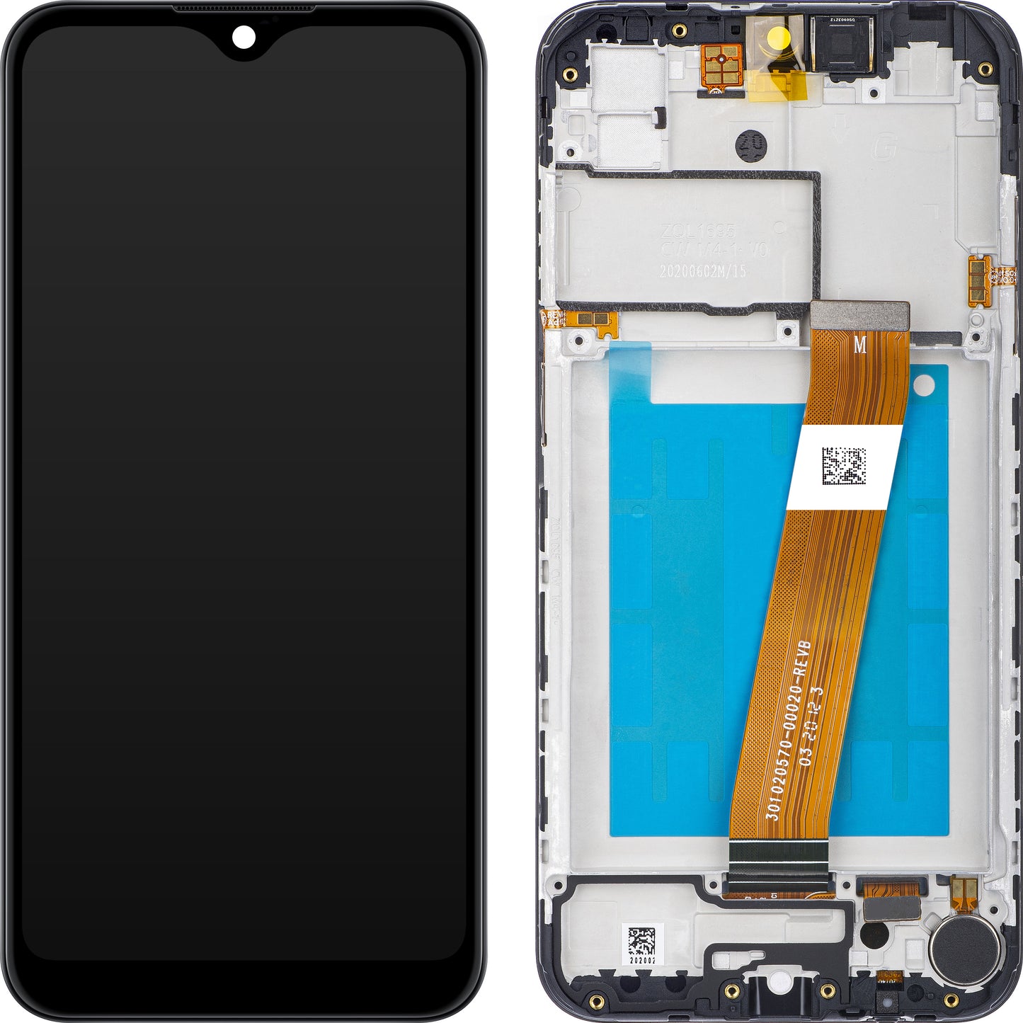 Display cu Touchscreen Samsung Galaxy A01 A015, cu Rama, Versiune Europa, Negru, Service Pack GH81-18209A