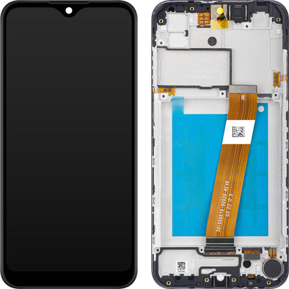 Display cu Touchscreen Samsung Galaxy A01 A015, cu Rama, Versiune Europa, Negru, Service Pack GH81-18209A