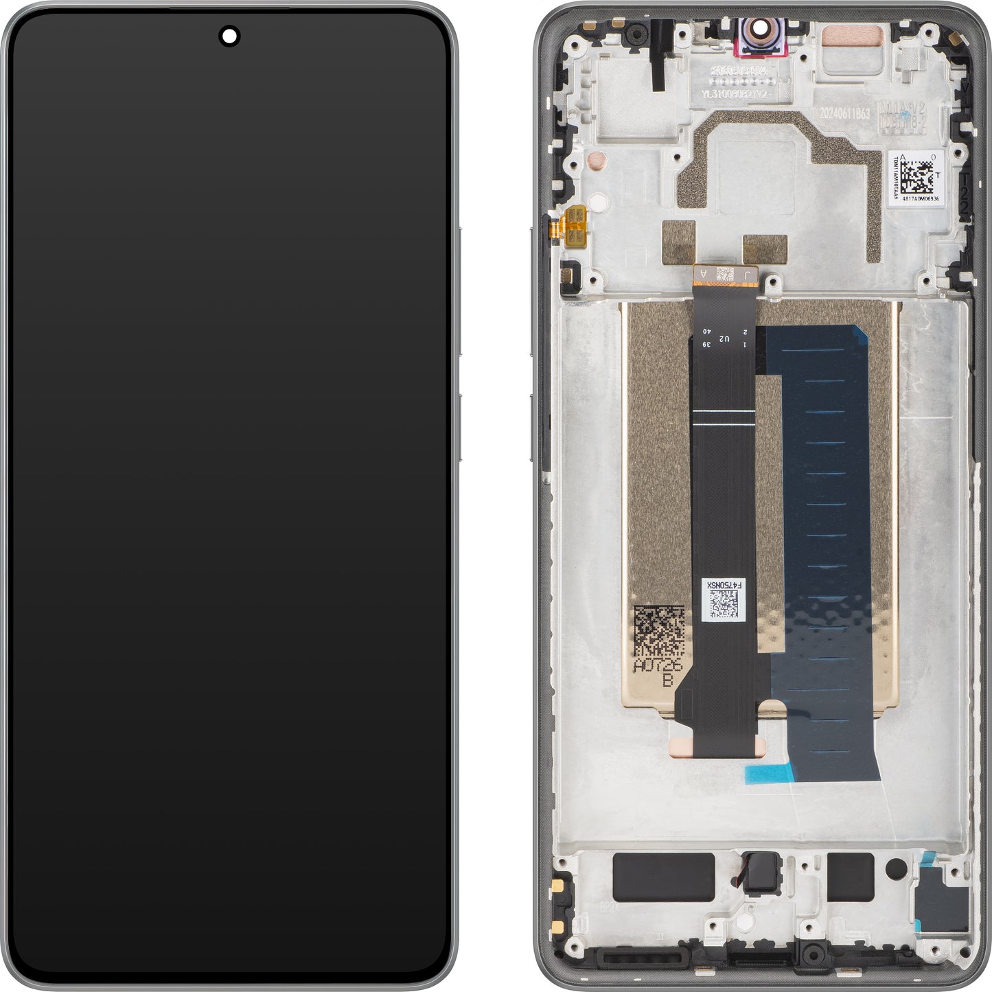 Display cu Touchscreen Xiaomi Poco X6 Pro, cu Rama, Gri, Service Pack 560001N11A00