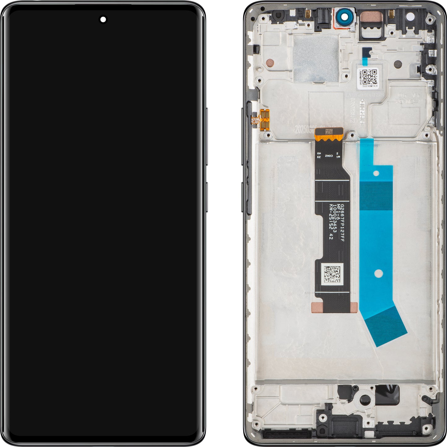 Display cu Touchscreen Xiaomi Redmi Note 14 Pro 4G, cu Rama, Negru (Midnight Black), Service Pack 560003000O600
