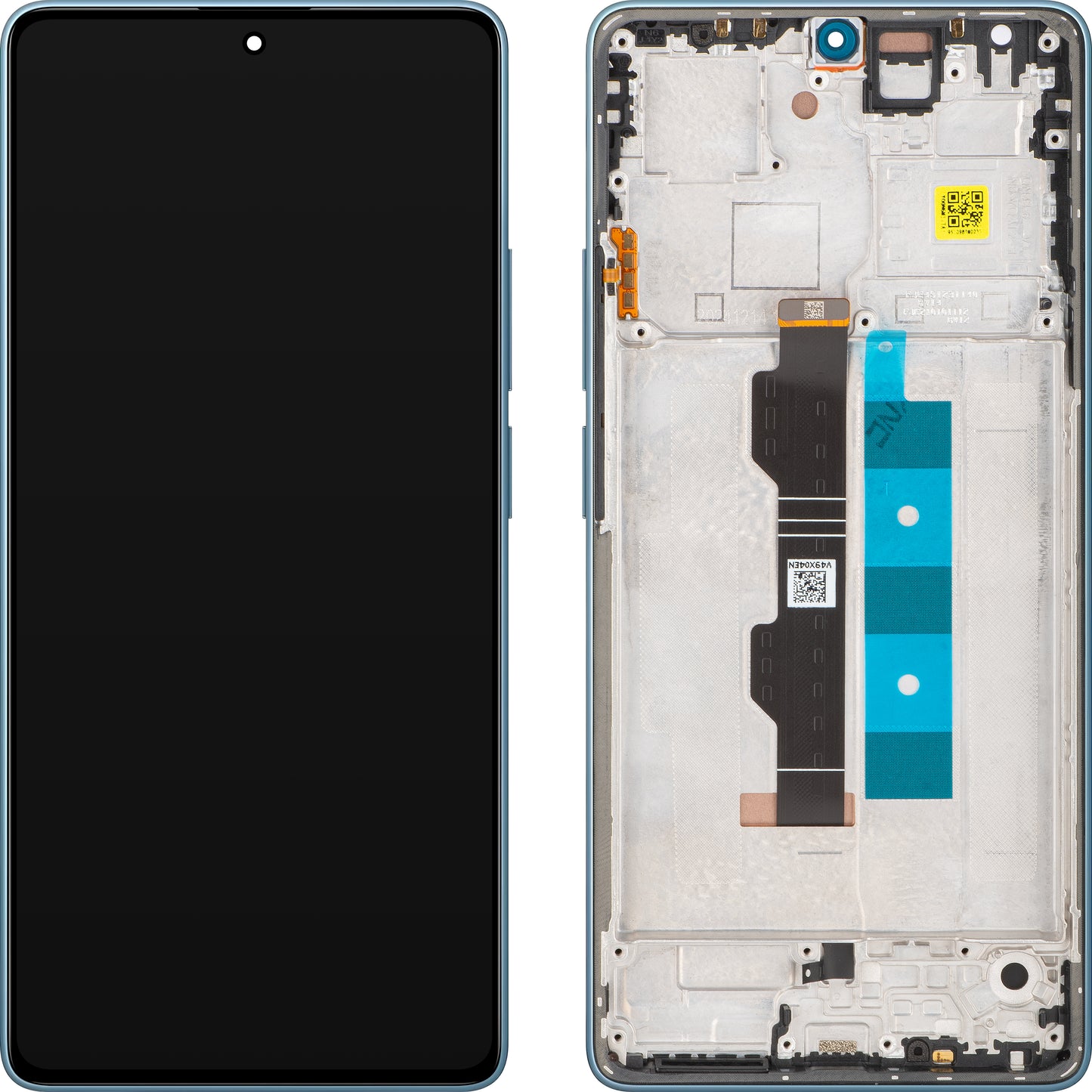 Display cu Touchscreen Xiaomi Redmi Note 14S, cu Rama, Albastru (Ocean Blue), Service Pack 56000100N6R00