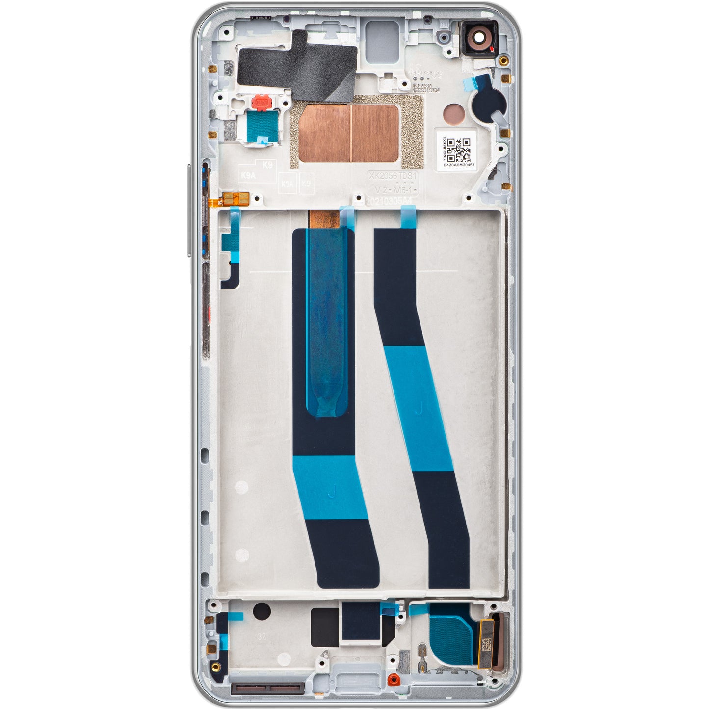 Display cu Touchscreen Xiaomi 11 Lite 5G NE, cu Rama, Alb (Snowflake White), Service Pack 5600040K9D00