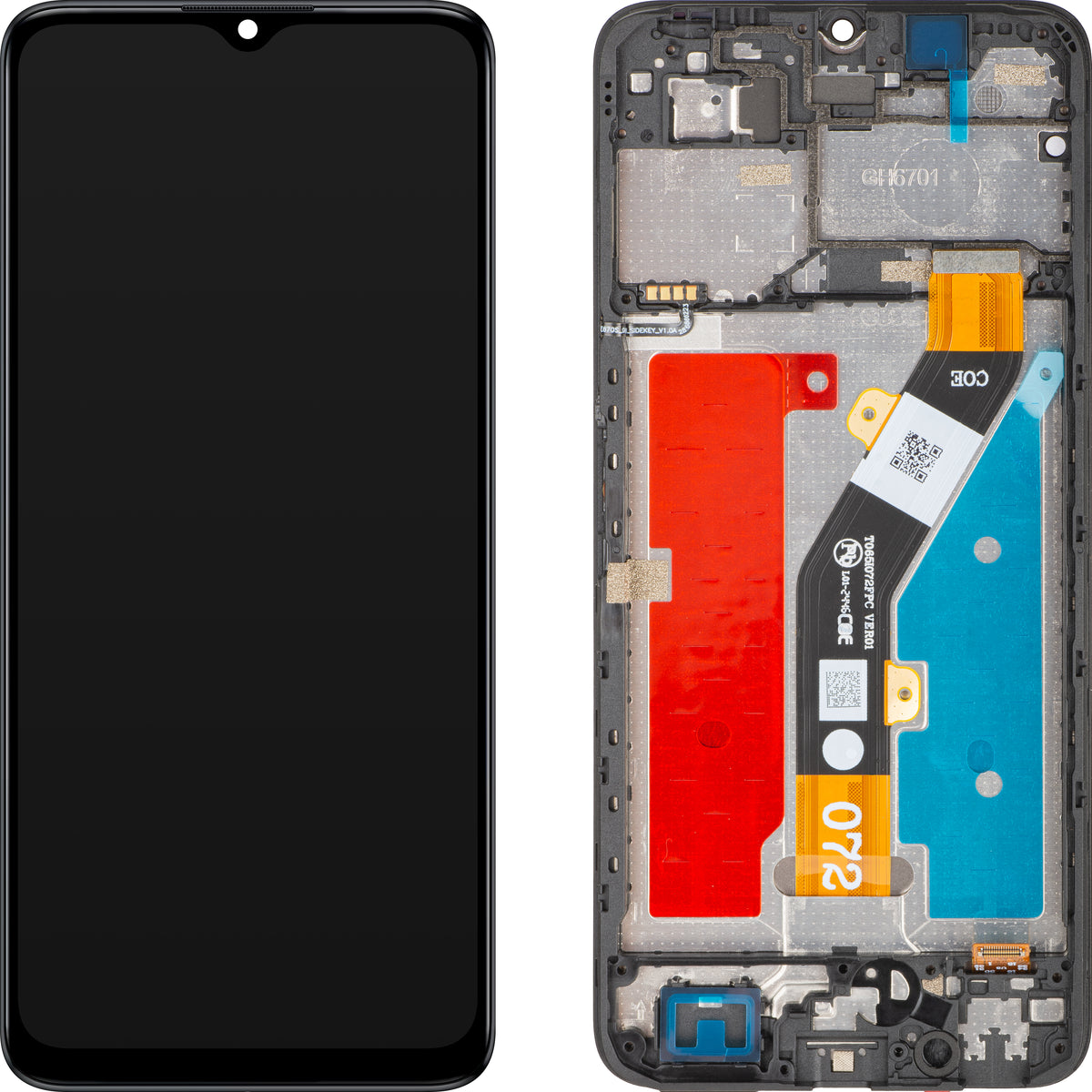 Display cu Touchscreen ZTE Blade A34 / Blade A54, cu Rama, Negru, Service Pack 80800518534