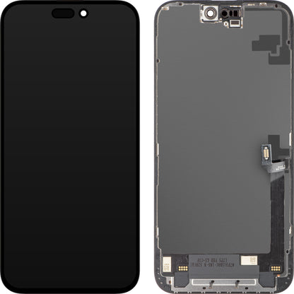 Display cu Touchscreen ZY pentru Apple iPhone 16 Plus, cu Rama, Versiune LCD In-Cell, Negru