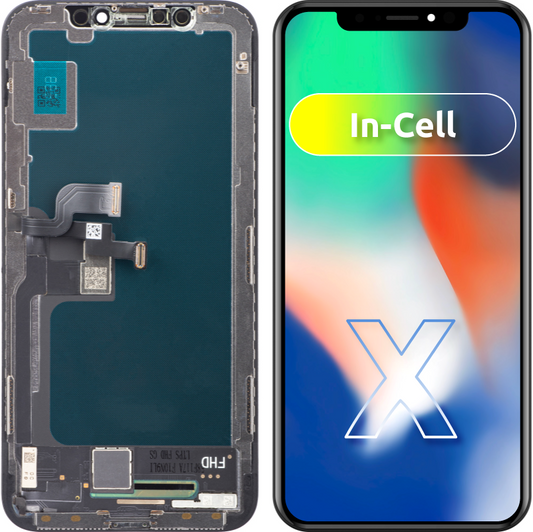 Display cu Touchscreen ZY pentru Apple iPhone X, cu Rama, Versiune LCD In-Cell, Negru