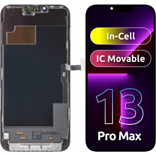 Display cu Touchscreen ZY pentru Apple iPhone 13 Pro Max, cu Rama, Versiune LCD In-Cell IC Movable, Negru