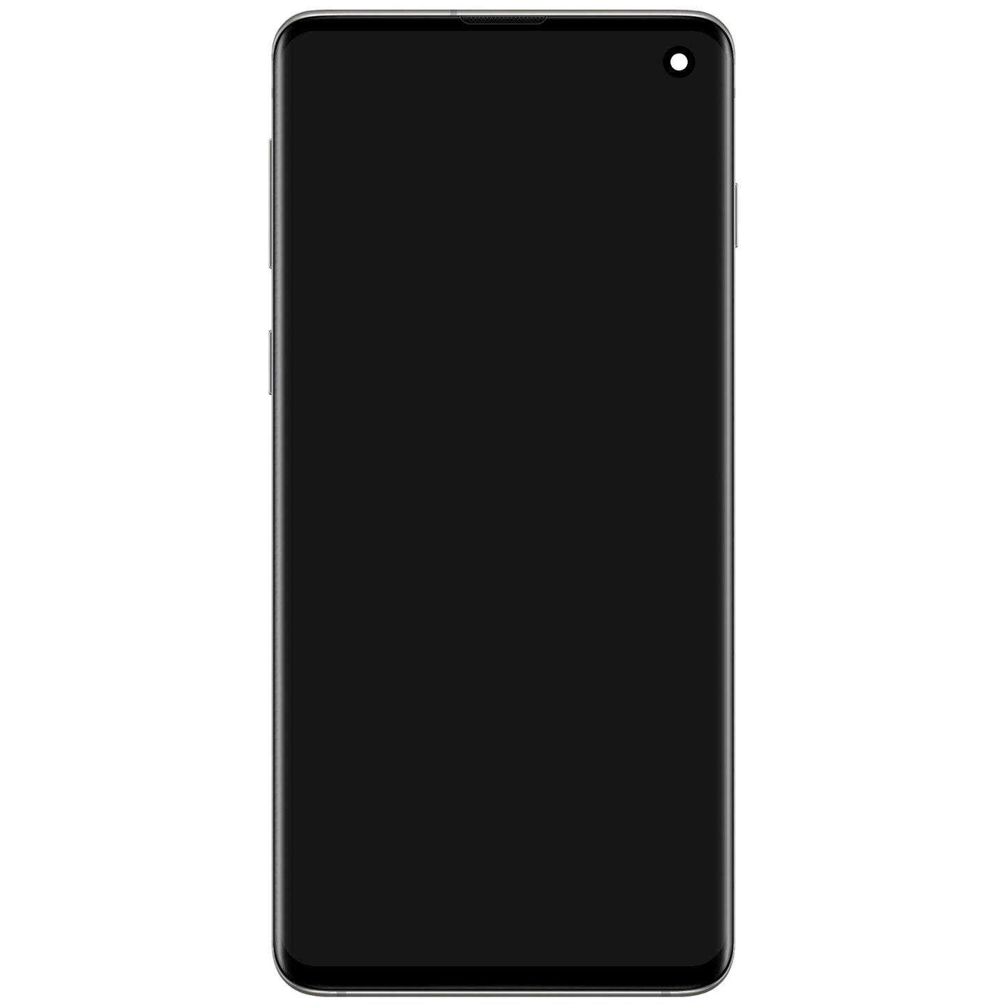 Display cu Touchscreen Samsung Galaxy S10 G973, cu Rama, Argintiu (Prism White), Service Pack GH82-18850B