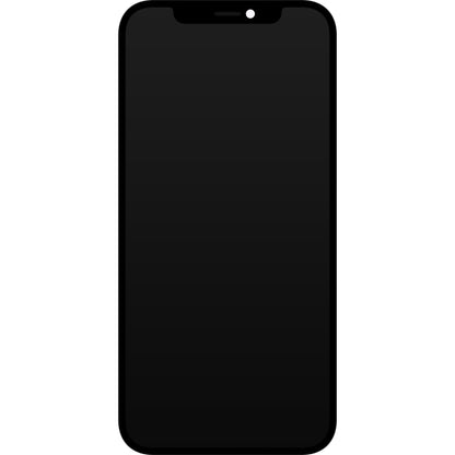 Display cu Touchscreen JK pentru Apple iPhone 12 / 12 Pro, cu Rama, Versiune LCD In-Cell, Negru