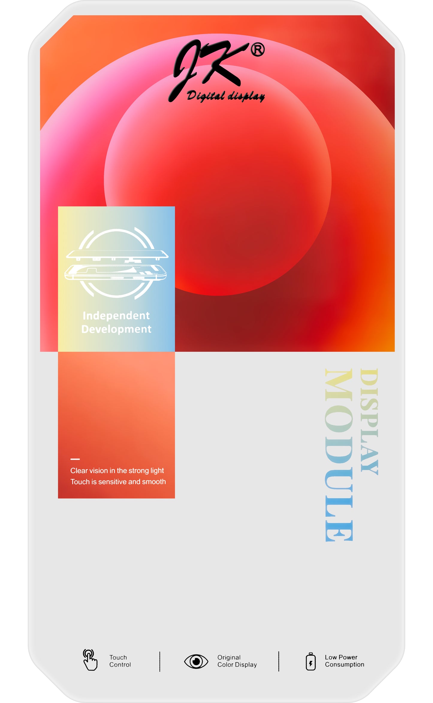 Display cu Touchscreen JK pentru Apple iPhone 12 / 12 Pro, cu Rama, Versiune LCD In-Cell, Negru