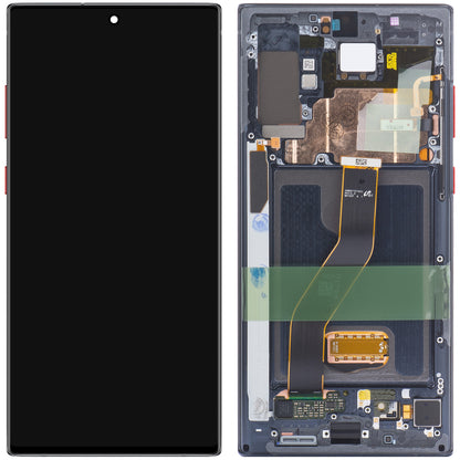 Display cu Touchscreen Samsung Galaxy Note 10+ 5G N976 / Note 10+ N975, cu Rama, Negru (Aura Black Star Wars), Service Pack GH82-21620A