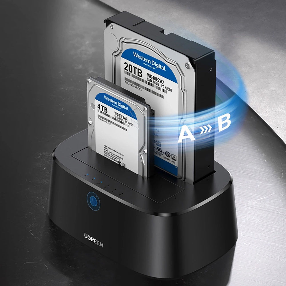 Docking Station UGREEN CM198 (50857) pentru HDD / SSD SATA 2.5inch / 3.5inch, Negru
