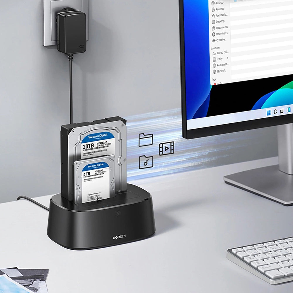 Docking Station UGREEN CM198 (50857) pentru HDD / SSD SATA 2.5inch / 3.5inch, Negru