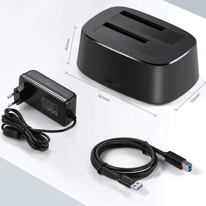 Docking Station UGREEN CM198 (50857) pentru HDD / SSD SATA 2.5inch / 3.5inch, Negru