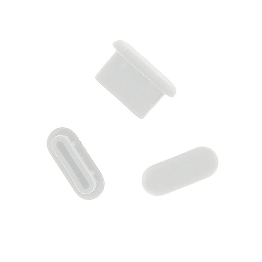 Dop Anti Praf Port Telefon OEM, USB-C, Set 10 bucati, Alb