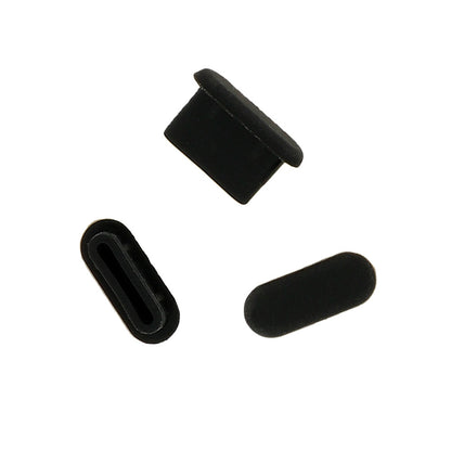 Dop Anti Praf Port Telefon OEM, USB-C, Set 10 bucati, Negru