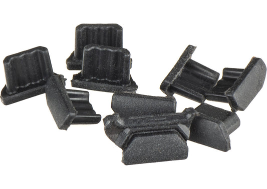 Dop Anti Praf Port Telefon OEM, microUSB, Set 10 bucati, Negru