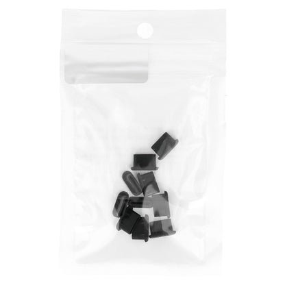 Dop Anti Praf Port Telefon OEM, USB-C, Set 10 bucati, Negru