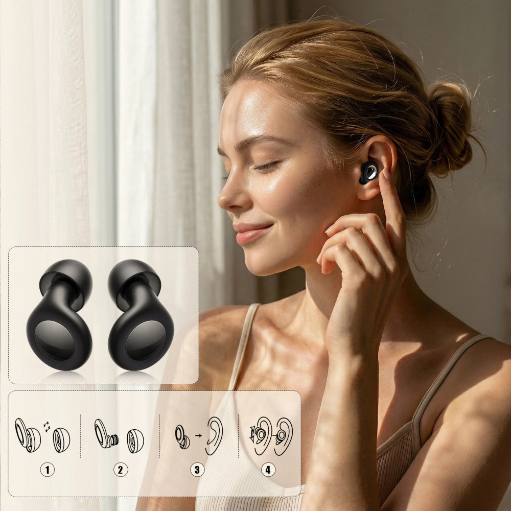 Dopuri de Urechi Tech-Protect QuietFit, Negre