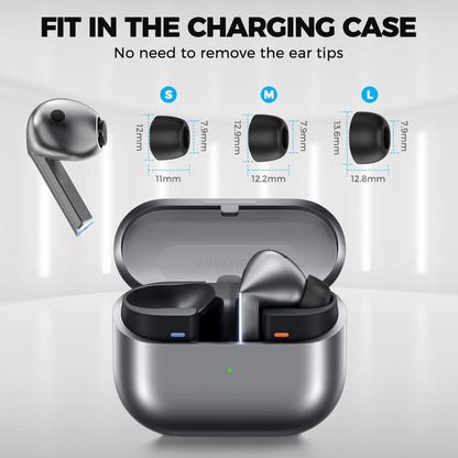Dopuri Tech-Protect pentru Samsung Galaxy Buds3 FE / Buds3 Pro / Buds3, Marime S / M / L, Negre