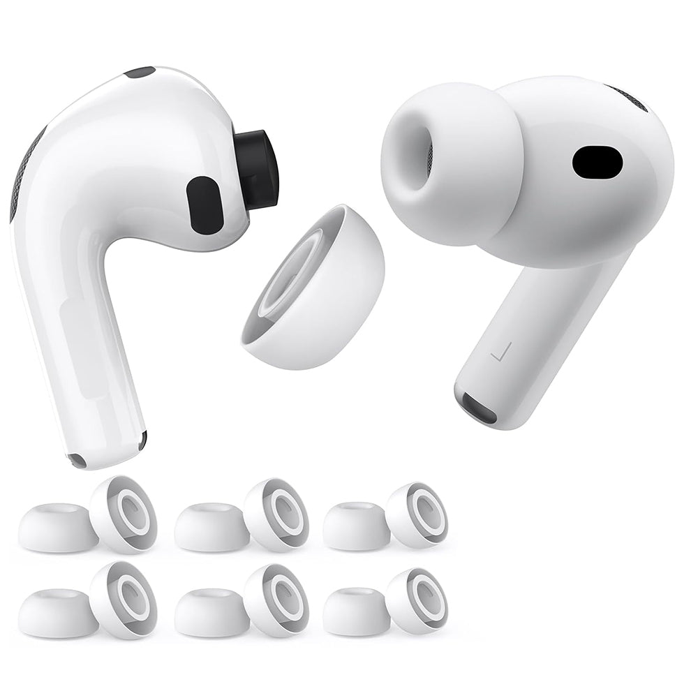Dopuri Techsuit ET2 pentru Apple AirPods Pro 3, Marime XS / S / L, Albe