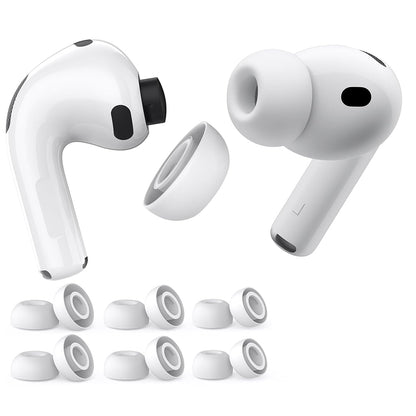 Dopuri Techsuit ET2 pentru Apple AirPods Pro 3, Marime XS / S / L, Albe