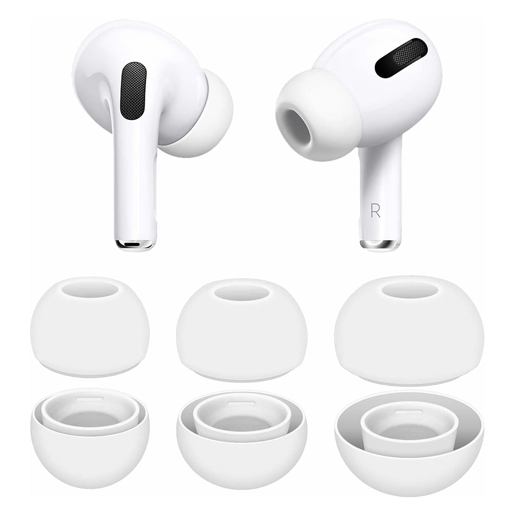 Dopuri Techsuit ET2 pentru Apple AirPods Pro 3, Marime XS / S / L, Albe