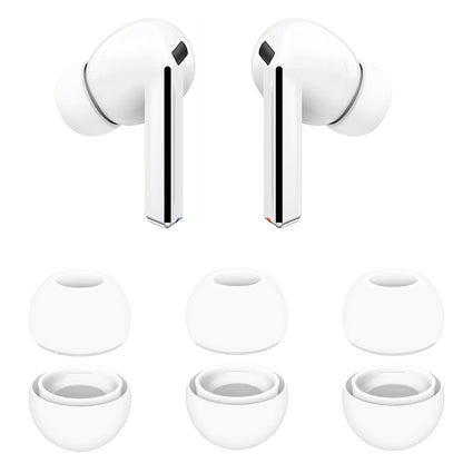 Dopuri Techsuit ET3 pentru Samsung Galaxy Buds3 Pro, Marime S / M / L, Albe