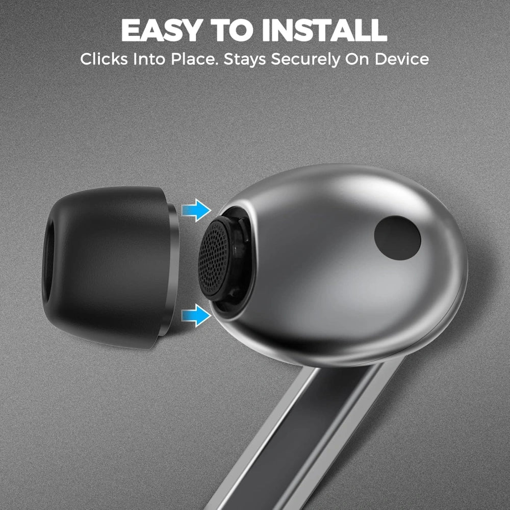 Dopuri Techsuit ET3 pentru Samsung Galaxy Buds3 Pro, Marime S / M / L, Albe