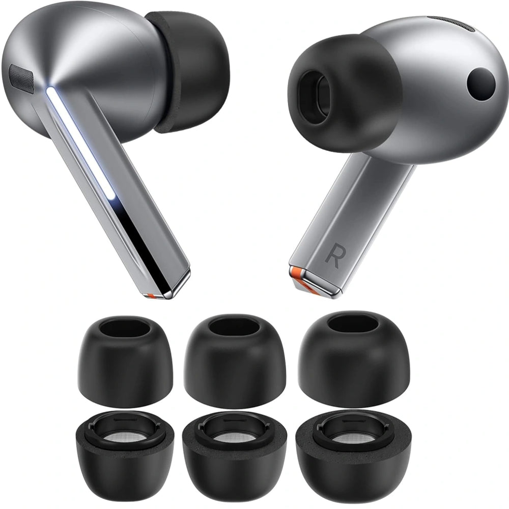 Dopuri Techsuit ET3 pentru Samsung Galaxy Buds3 Pro, Marime S / M / L, Albe