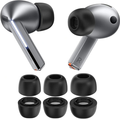 Dopuri Techsuit ET3 pentru Samsung Galaxy Buds3 Pro, Marime S / M / L, Albe