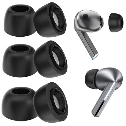 Dopuri Techsuit ET3 pentru Samsung Galaxy Buds3 Pro, Marime S / M / L, Negre