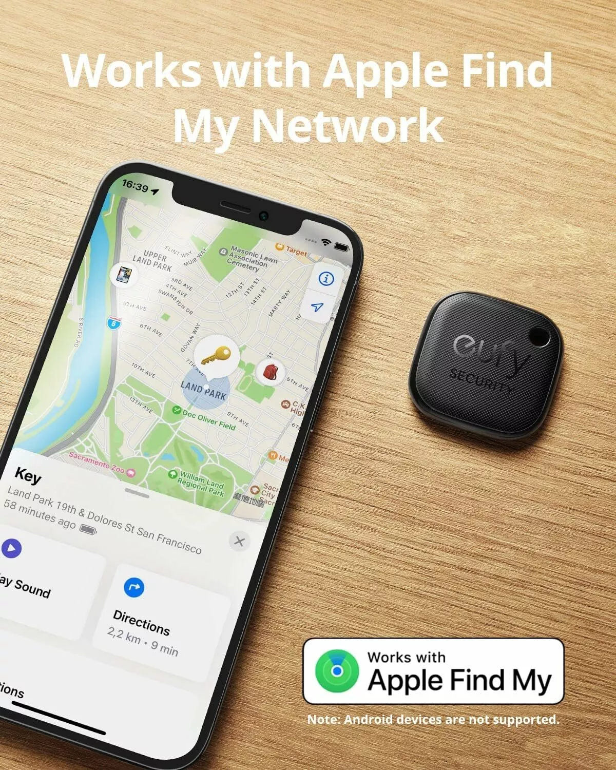 Eufy Security SmartTrack Link pentru iOS Series, Set 2 Bucati, Negru E87B0011