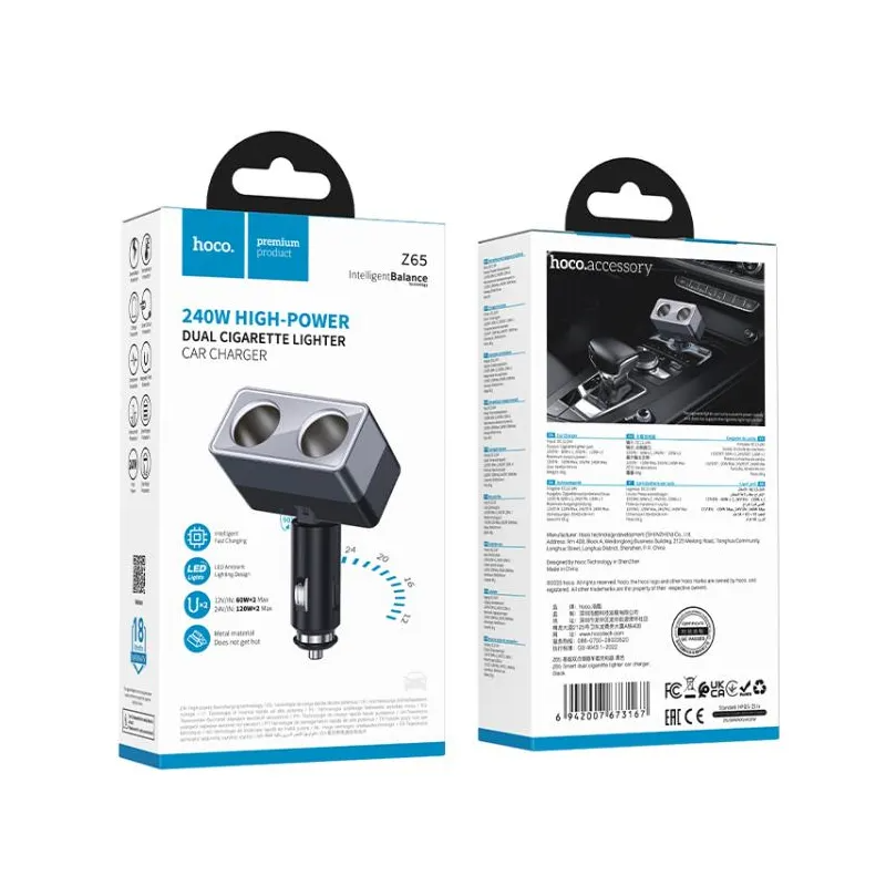Extensie Bricheta HOCO Z65, 240W, 2 Iesiri