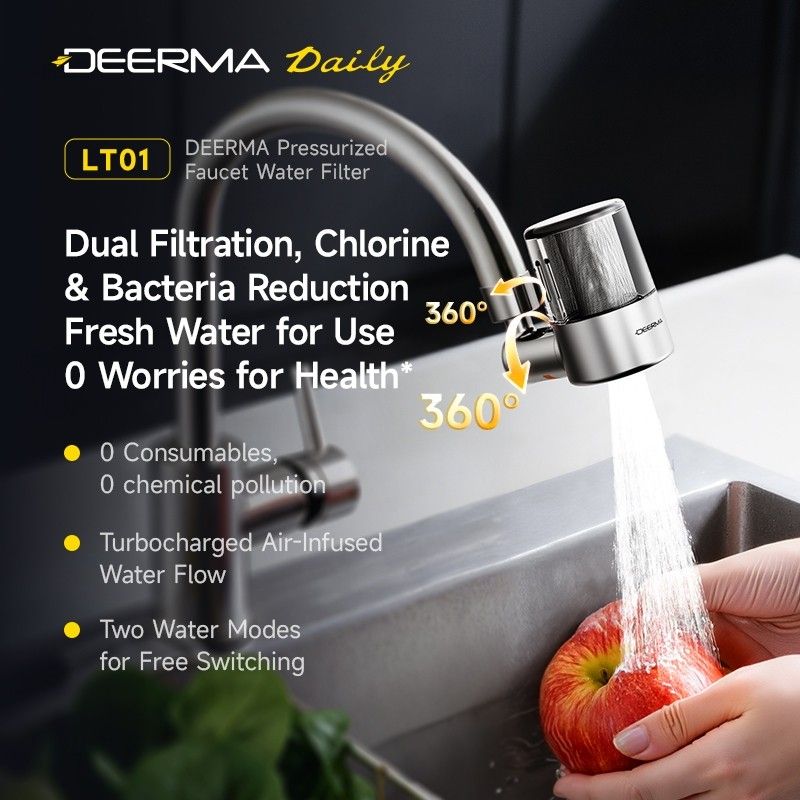 Filtru de Apa pentru Robinet Deerma LT01, Argintiu