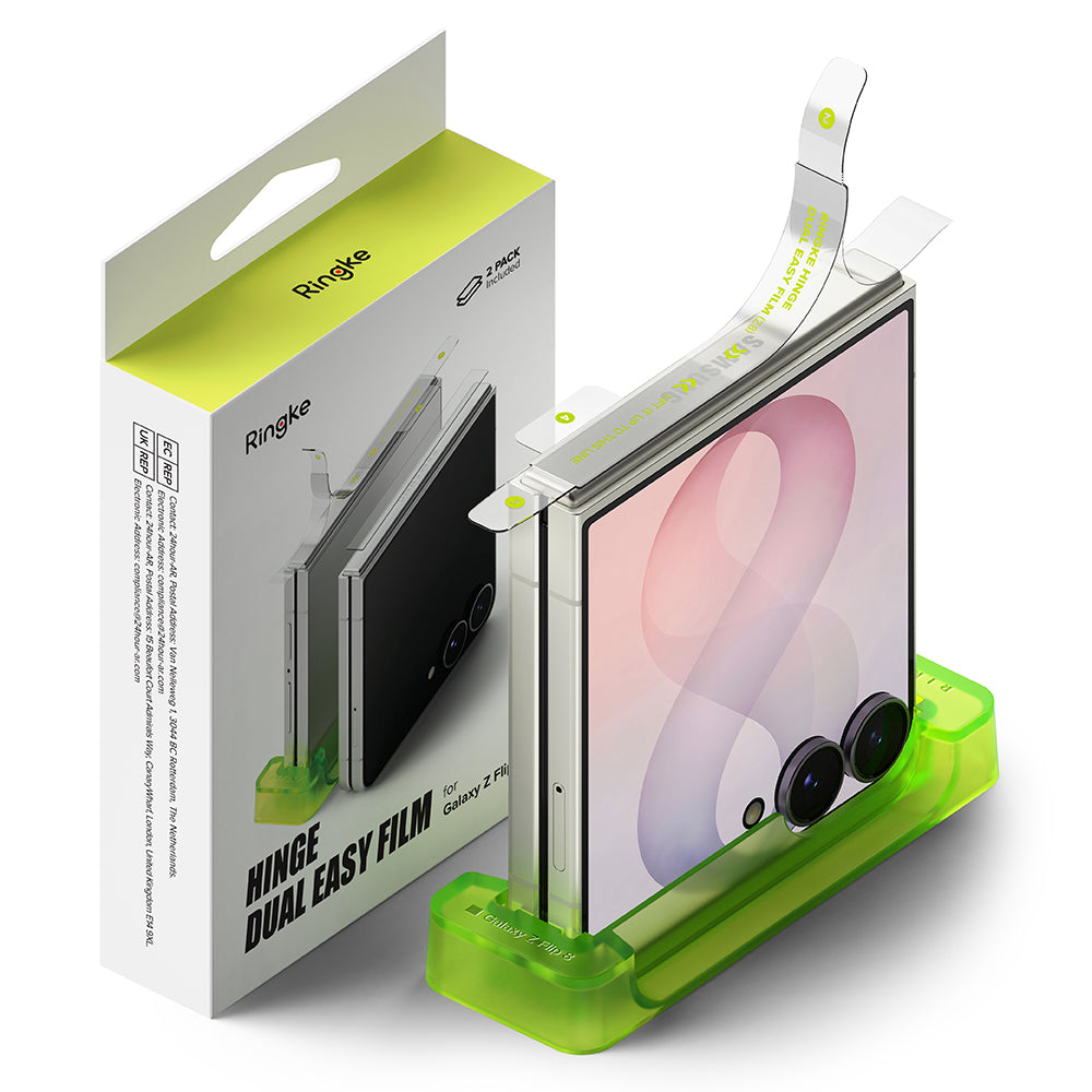 Folie de protectie Balama Ringke Dual Easy pentru Samsung Galaxy Z Flip8 F776, Plastic, Set 2 bucati