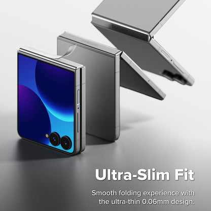 Folie de protectie Balama Ringke Dual Easy pentru Samsung Galaxy Z Flip8 F776, Plastic, Set 2 bucati