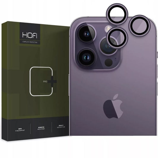 Folie de protectie Camera spate Tech-Protect CamRing Fit+ pentru Apple iPhone 14 Pro Max / 14 Pro, Sticla Securizata, Mov